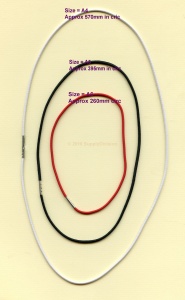 A4 Elastic ring, 570mm circ, 100 pack.